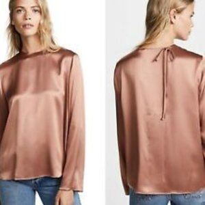Vince tie back silk blouse